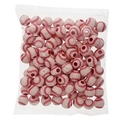 Acrylic Sports Bead Baseball 11x12mm