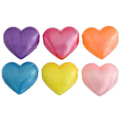 Acrylic Pony Bead Lg. Heart Pearl Multi 19x16mm - Cosplay Supplies Inc
