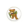 Bead Discs 19mm Bear with Flower
