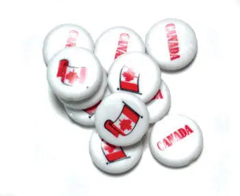 Bead Discs 19mm Canada Flag