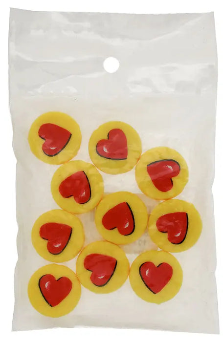 Bead Discs 19mm Red Heart