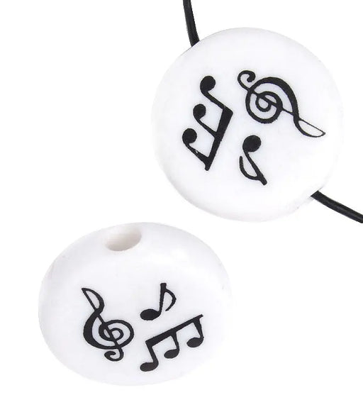 Bead Discs 19mm Musical Notes