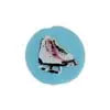 Bead Discs 19mm Skates Pink White