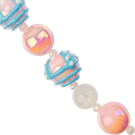 Super Cute Acrylic Bead Round/Candies 5in Strand 