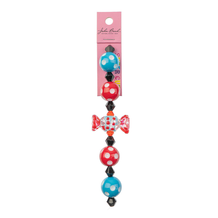 Super Cute Acrylic Bead Candy/Round Polkadot 5in Strand