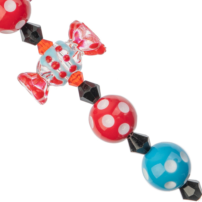 Super Cute Acrylic Bead Candy/Round Polkadot 5in Strand 