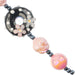 Super Cute Acrylic Bead Roses/Round/Donut 5in Strand Light Pink/Black