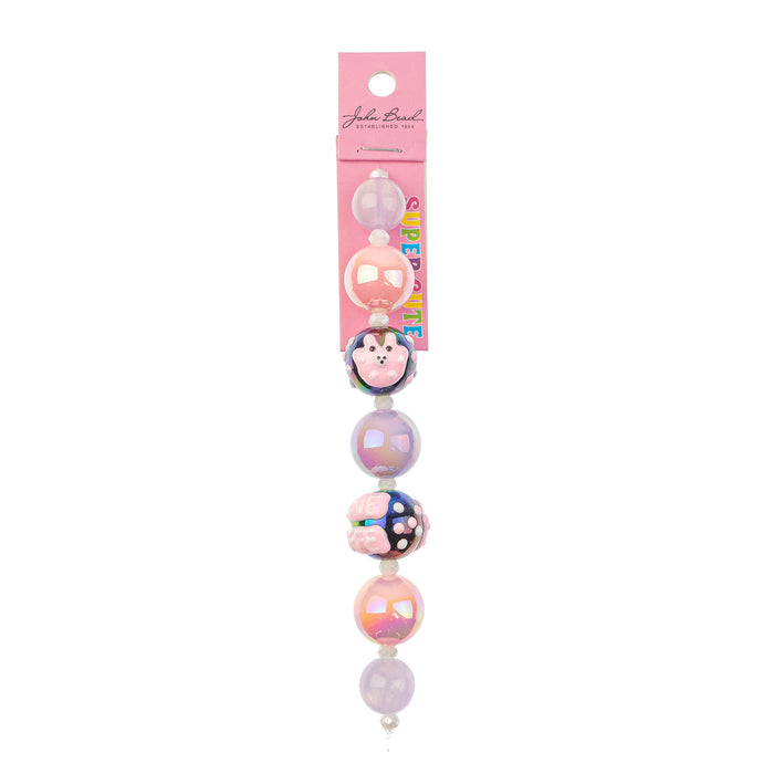 Super Cute Acrylic Bead Round/Candies 5in Strand