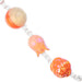 Super Cute Acrylic Bead Tulips/Round/Roses 5in Strand Light Pink/Orange