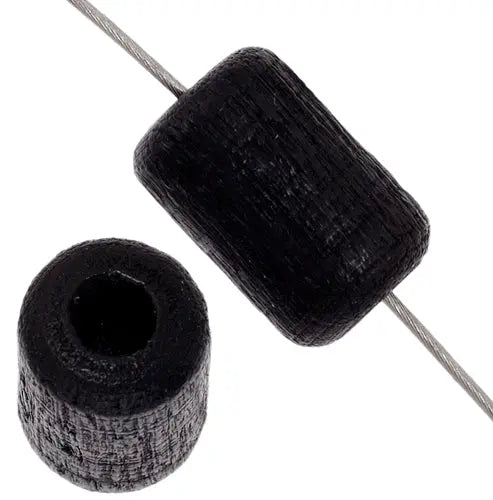 Euro Wood Beads Cylinder Large Hole 6x9mm 