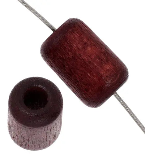 Euro Wood Beads Cylinder Large Hole 6x9mm 