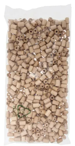 Euro Wood Beads Cylinder Large Hole 6x9mm 