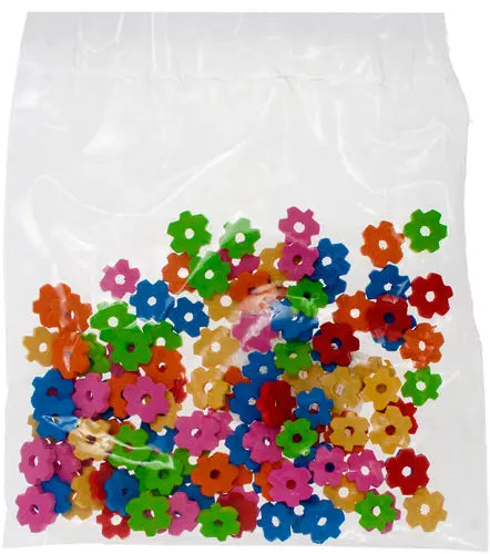 Euro Wood Beads Flower 9x2mm Multi Color
