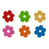 Euro Wood Beads Flower 9x2mm Multi Color