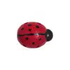 Euro Wood Ladybug Red/Black Dots Beads 2 Side Hole 6.5x14x18mm