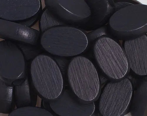 Euro Wood Flat Oval 10x15mm  Large Hole 2.7mm