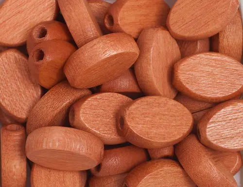 Euro Wood Flat Oval 10x15mm  Large Hole 2.7mm
