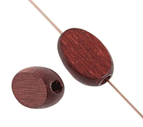 Euro Wood Flat Oval 10x15mm  Large Hole 2.7mm