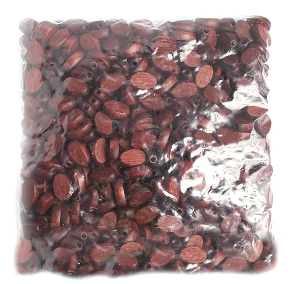 Euro Wood Flat Oval 10x15mm  Large Hole 2.7mm