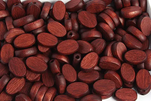 Euro Wood Flat Oval 10x15mm  Large Hole 2.7mm