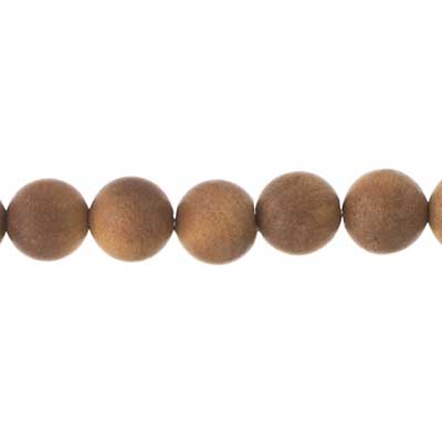 Bead - Sandalwood Round 8in Light Brown Limited