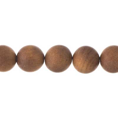 Bead - Sandalwood Round 8in Light Brown Limited