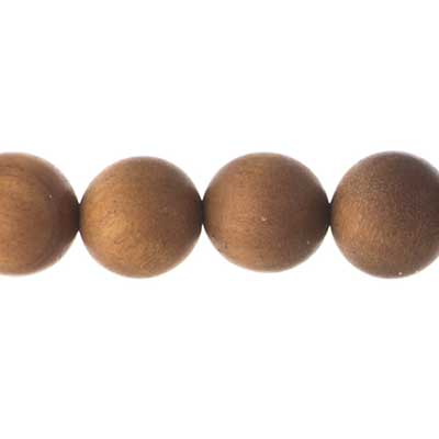 Bead - Sandalwood Round 8in Light Brown Limited
