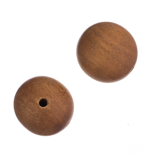 Bead - Sandalwood Round 8in Light Brown Limited