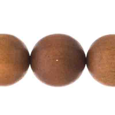 Bead - Sandalwood Round 8in Light Brown Limited