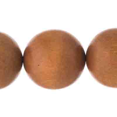Bead - Sandalwood Round 8in Light Brown Limited