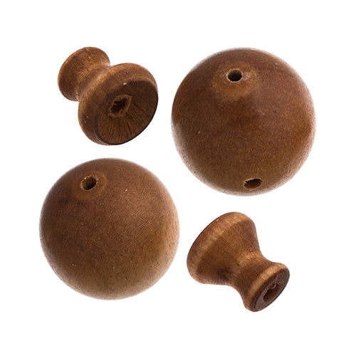 Guru Bead - Sandalwood Round Light Brown 2Sets Limited
