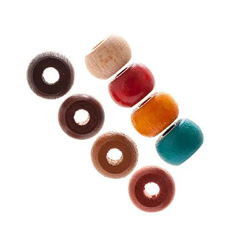 Euro Wood Crowbeads 9x6mm 