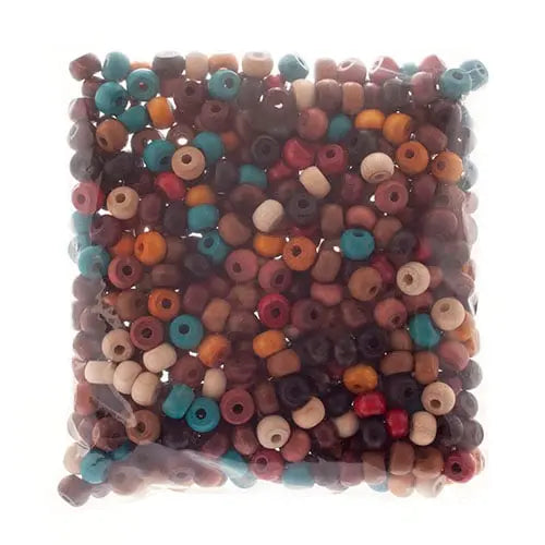 Euro Wood Crowbeads 9x6mm 