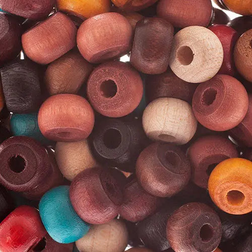 Euro Wood Crowbeads 9x6mm - Cosplay Supplies Inc