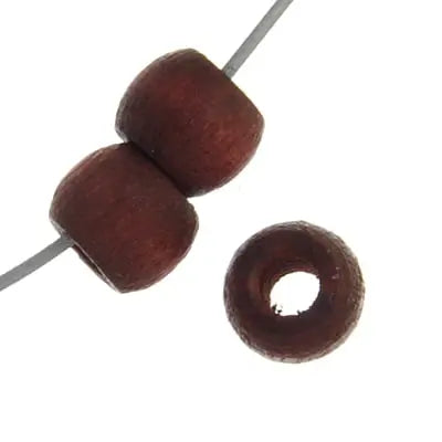 Euro Wood Crowbeads 6x4.5mm  2.7mm Hole