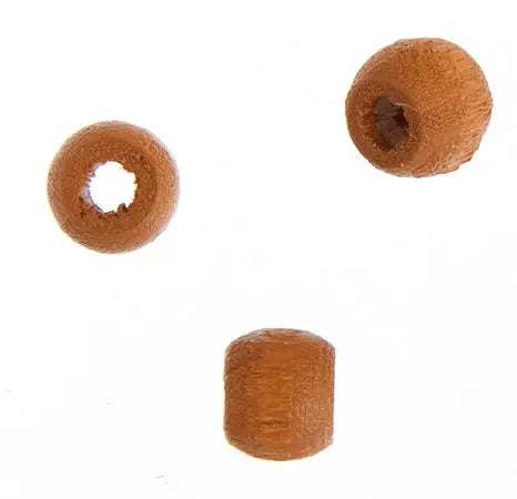 Euro Wood Crowbeads 6x4.5mm  2.7mm Hole