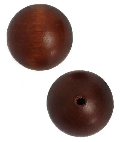 Euro Wood Beads Round 20mm With 3.2mm Hole