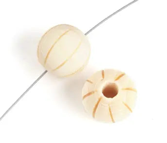 Wood Bead Melon 15mm 8" Strand (13pcs) 