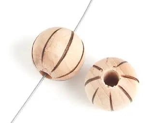 Wood Bead Melon 15mm 8" Strand (13pcs) 