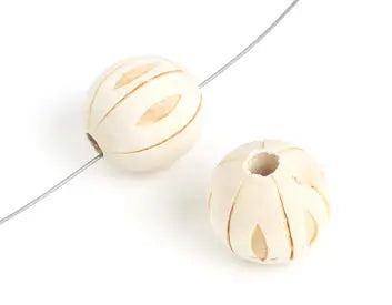 Wood Bead Melon 20mm 8" Strand (10pcs) 