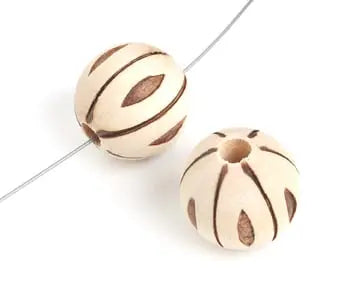 Wood Bead Melon 20mm 8" Strand (10pcs) 