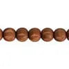 Euro Wood Beads Round Ridged 6mm Dark Brown