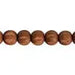 Euro Wood Beads Round Ridged 6mm Dark Brown