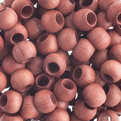 Euro Wood Beads - Round Large Hole 8x6.5mm 