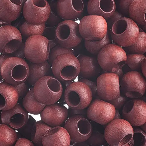 Euro Wood Beads - Round Large Hole 8x6.5mm 