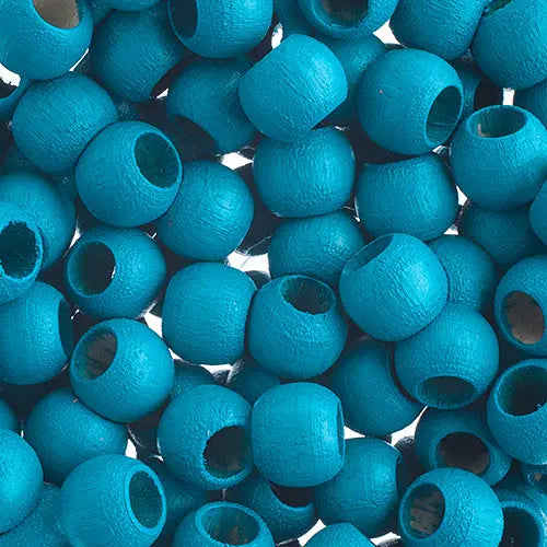 Euro Wood Beads - Round Large Hole 8x6.5mm 