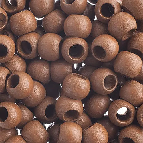 Euro Wood Beads - Round Large Hole 8x6.5mm 