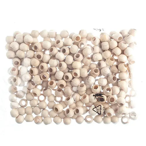 Euro Wood Beads - Round Large Hole 12x9.8mm 