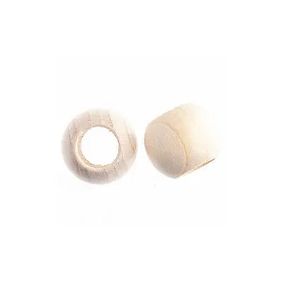 Euro Wood Beads - Round Large Hole 12x9.8mm - Cosplay Supplies Inc