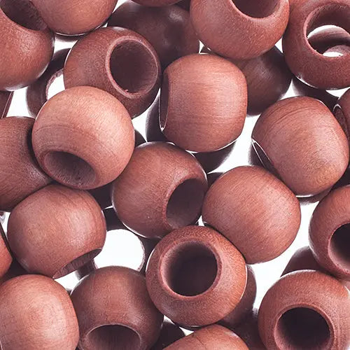 Euro Wood Beads - Round Large Hole 12x9.8mm 